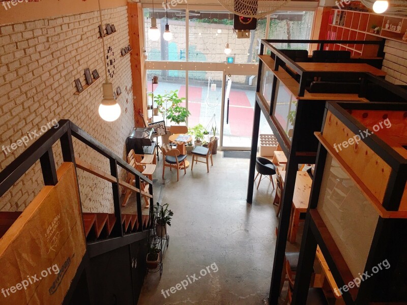 Cafe Coffee Interior Design Stair