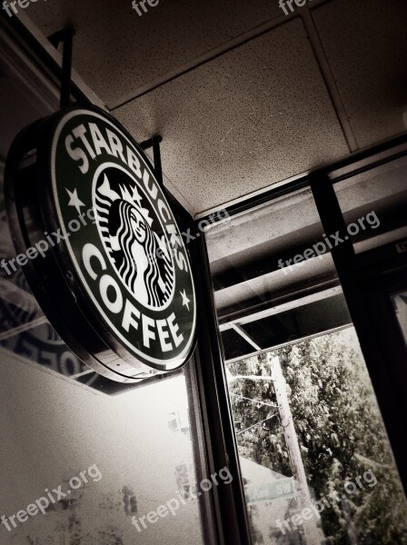 Starbucks Mood Coffee Logo Entrance