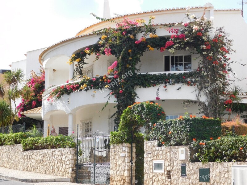 Mediterranean House Holiday Home Portugal Facade Flowers