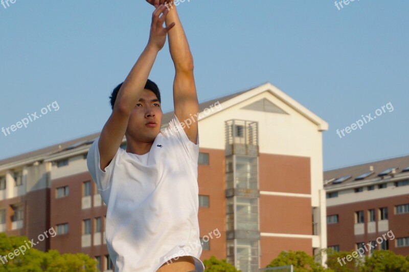 Handsome Guy Focus Basketball Dunk Blue