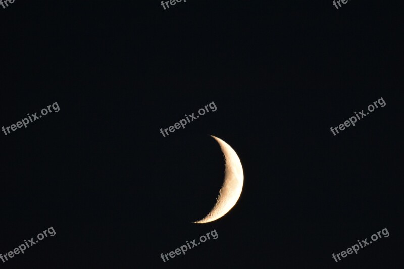 Moon Night Sky Half Moon Free Photos