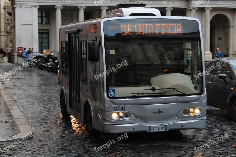 Rome Minibus Transport Bus Route Italy