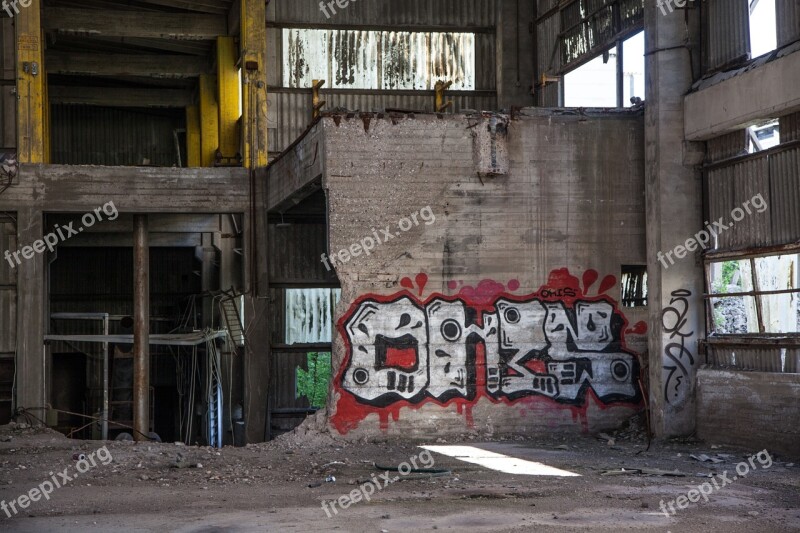 Graffiti Abandoned Factory Abandoned Factory Industrial