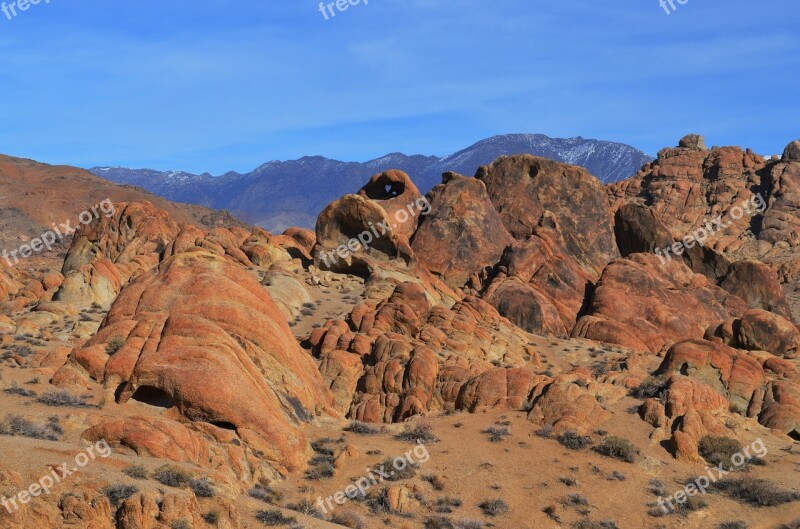 Alabama Hills Lone Pine Landscape California