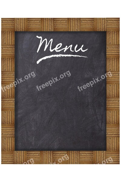 Frame Wood Board Menu Restaurant