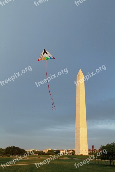 Memorial Kite Sunset Monument Landmark