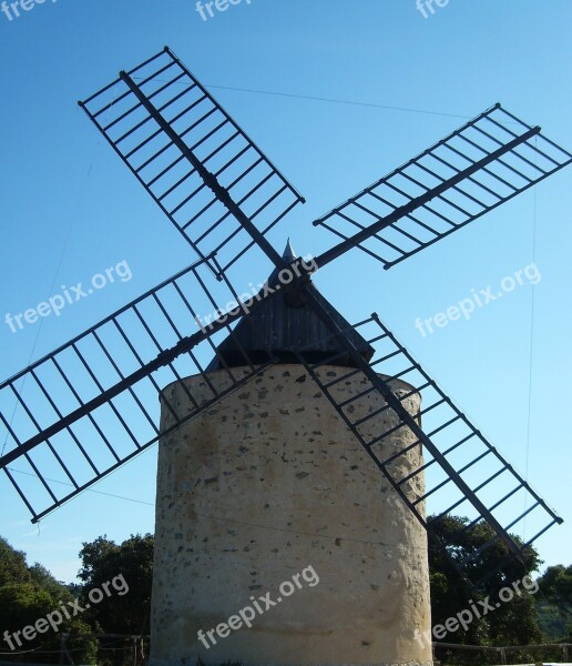 Mill Windmill France Stone Mill Free Photos