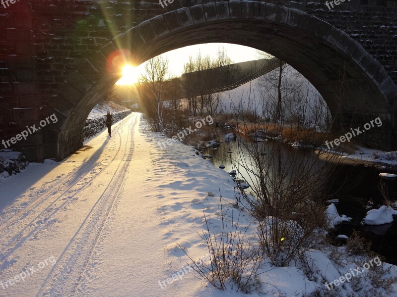 Winter Snow Sun Tunnel Passage