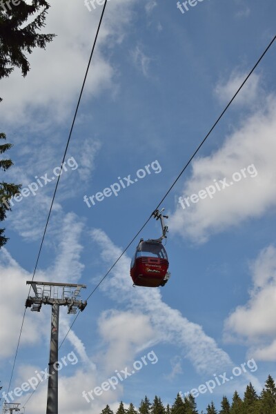 Cabin Cable Car Mountains Highlands Braunlage