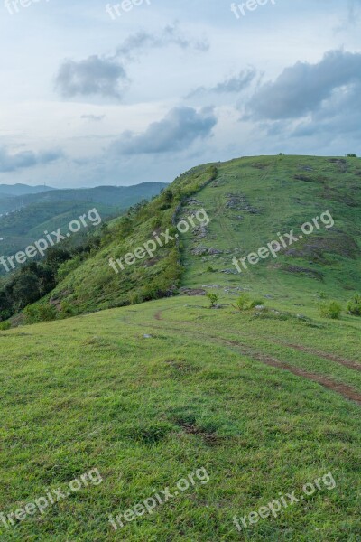 Landscape Meadows Greenery Kerala Free Photos