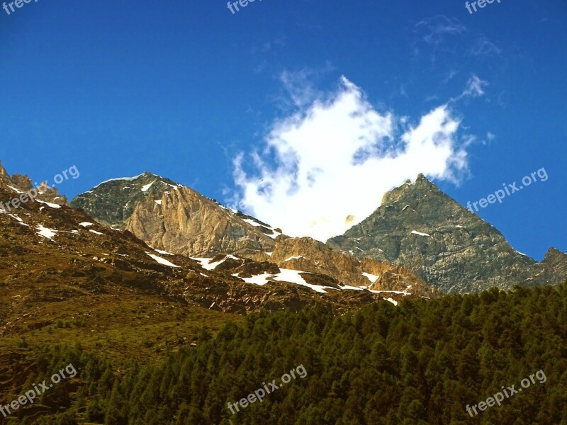 Mountains Switzerland Valais Free Photos