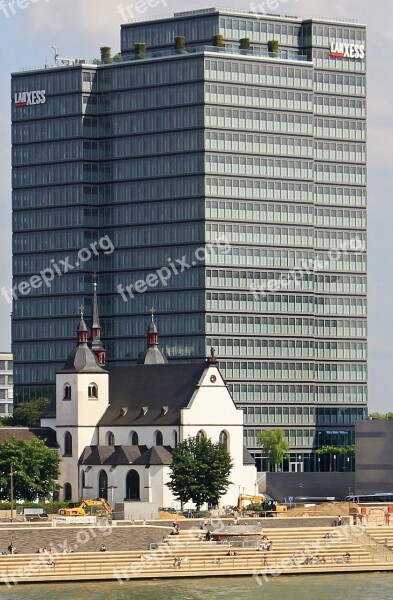 Old St Heribert Lanxess Tower Cologne Monastery Church Church