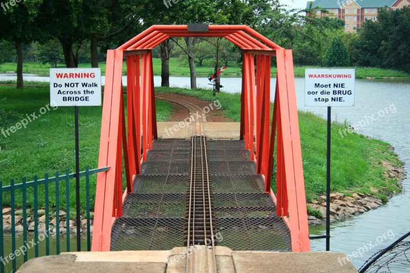 Model Train Bridge Bridge Metal Red Gauge