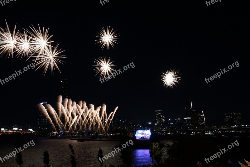 Seoul International Fireworks Festival The Night Sky Yeouido Seoul Fireworks Festival