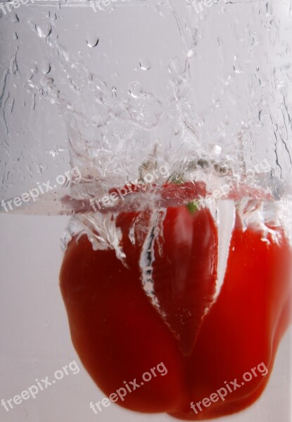 Paprika Water Immersion Red Food