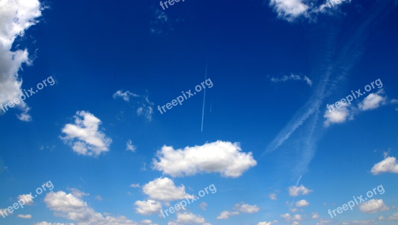 Cloud Sky White Fluffy Blue