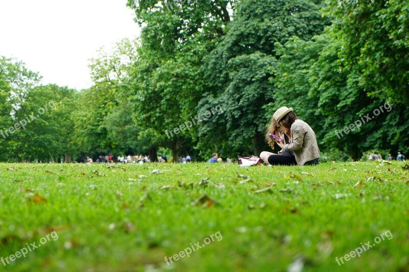 Girls In Park Park Girls Summer Nature