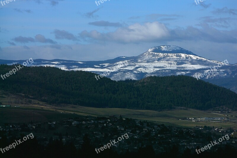 Mountain Village Scene Scenery Outdoor