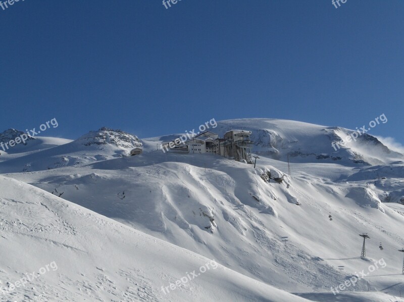 Winter Mountains Snow The Alps View