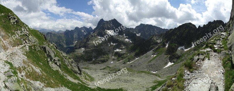 Mountains Panorama Tops The High Tatras Nature