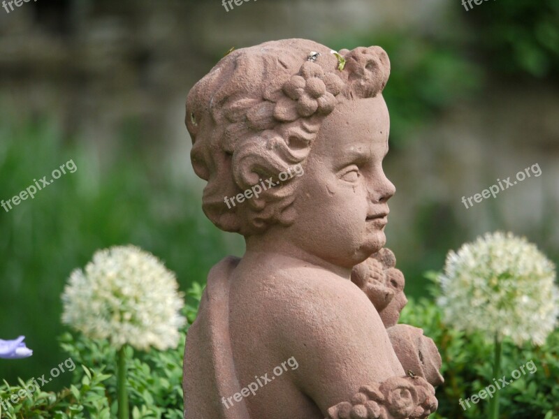 Stone Sculpture Cherub öhringer Castle Castle Park