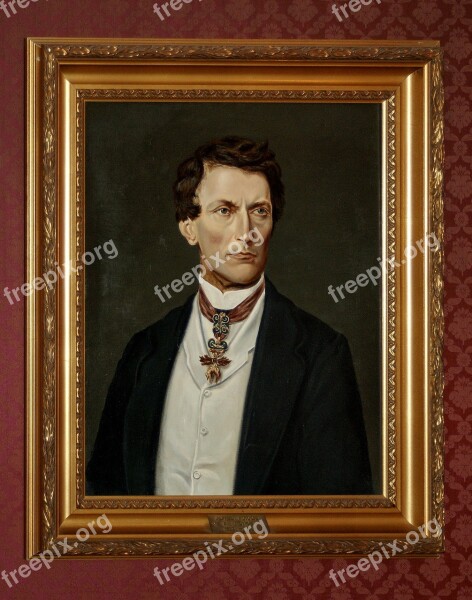 Nobleman Count Portrait Vintage Historic