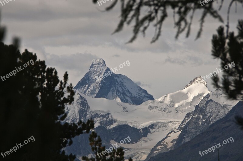 Materhorn Chandolin Matterhorn Mountain Europe