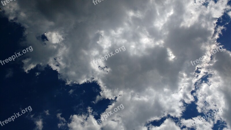 Sky Texture Blue Sky White Clouds Looking Up