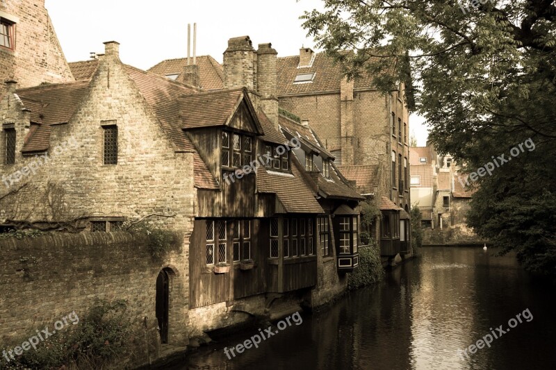 Bruges Canals Picturesque Romantic Historically