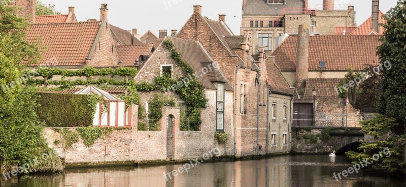 Bruges Belgium Channel Canals Historically