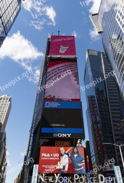 Times Square New York Nyc Street Advertising