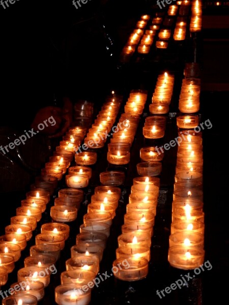 Cologne Cathedral Candles Church Cologne On The Rhine Pray