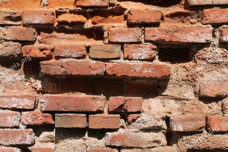 Old Brick Wall Wall Brick Damage Background