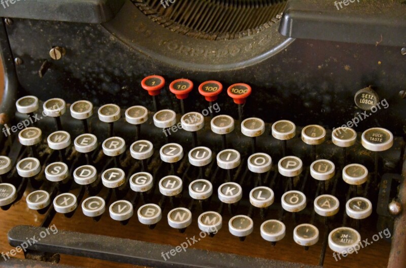 Typewriter Keyboard Key Antique Free Photos