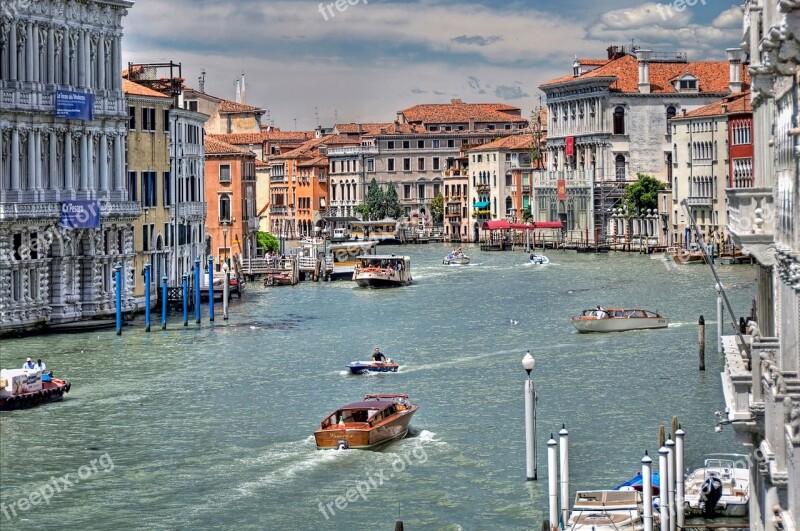 Venice Grand Canal Water Boats Travel