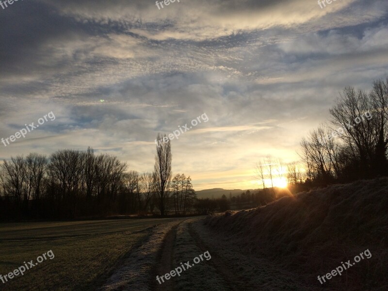 Clouds Landscape Tree Landscape Light Sky Sun