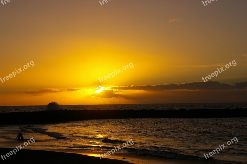 Sunset Beach Tenerife Canary Islands Free Photos