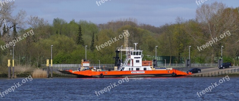 Ferry Car Ferry Ship Water Crossing