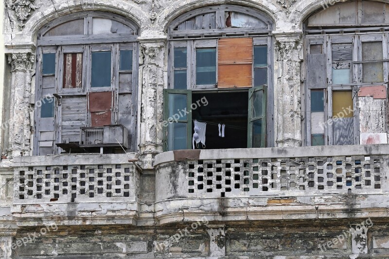 Cuba Havana Facade Urban Window