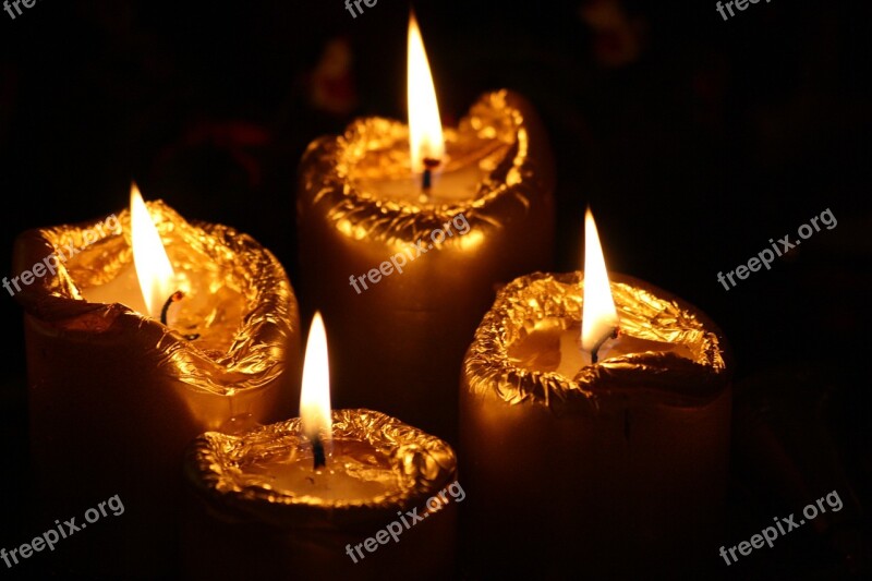 Candles Winter Light Advent Mood