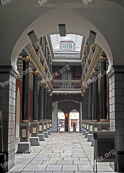 Town Hall Stralsund Binnenhof Wooden Construction Decorated