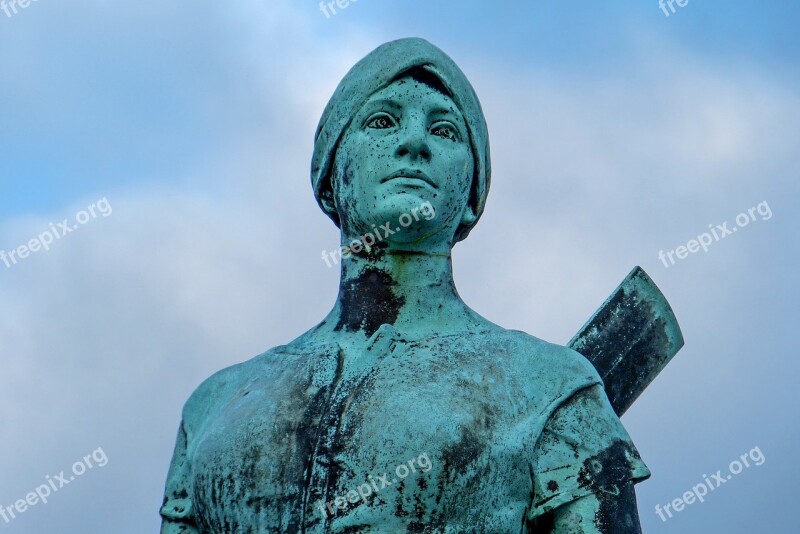 Tine Bronze Statue Husum Adolf Brütt Landmark