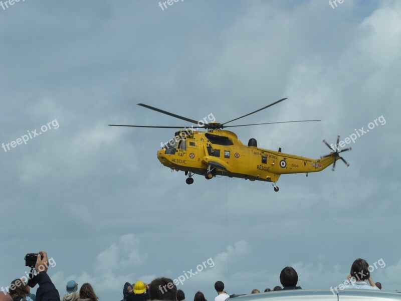 Helicopter Rescue Sea Air Force People