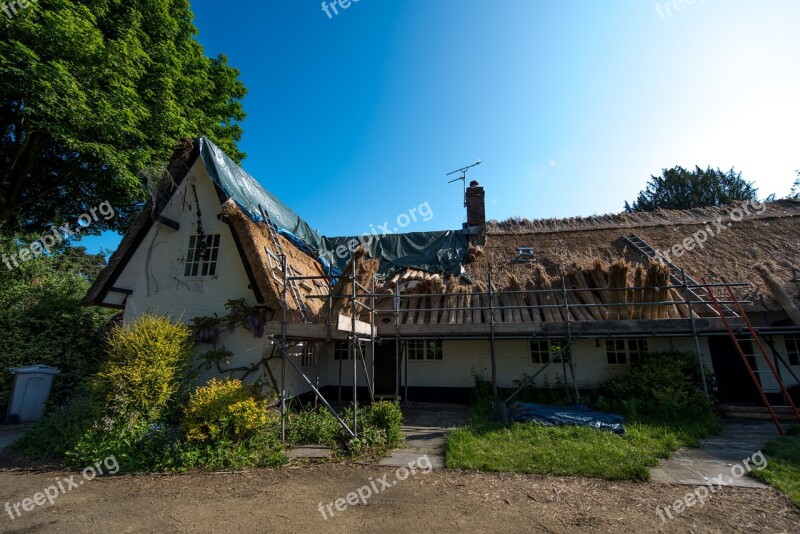 Thatching Cottage Thatched Village English