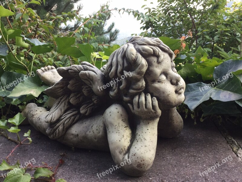 Angel Relaxation Garden Statuette Number