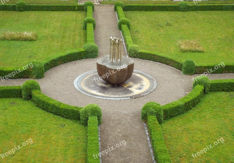 Fountain Crossing Cloister Monastery Garden Abbey