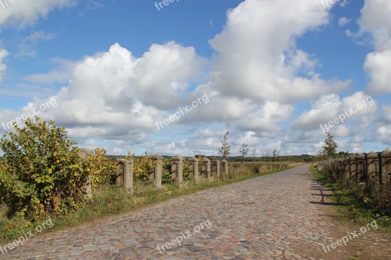 Avenue Rügen Sky Sun Clouds