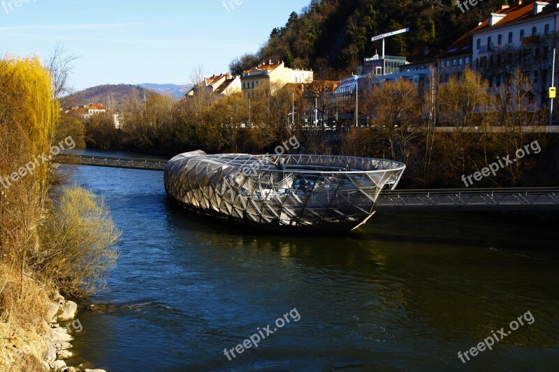 Island Murinsel Graz Styria Austria