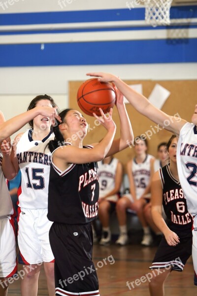 Basketball Girls Game Competition Block