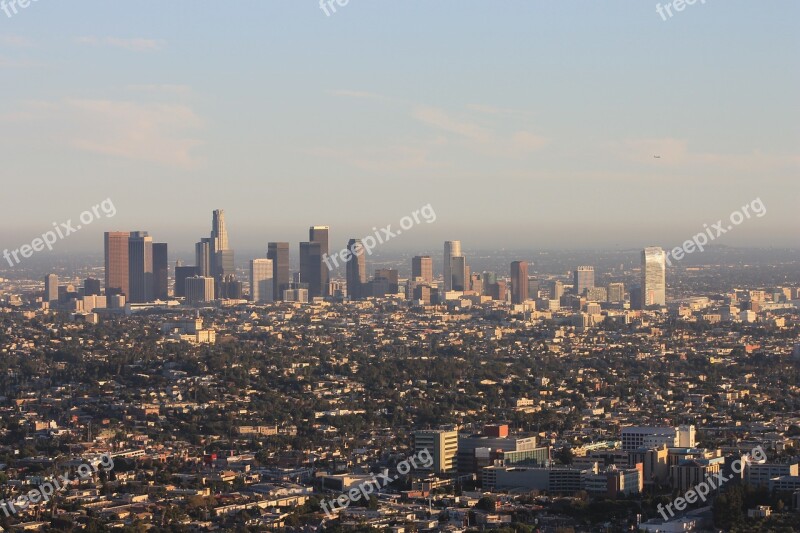 Downtown Los Angeles Pic From Sky Los Angeles Free Photos